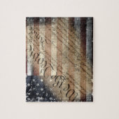私達人々のヴィンテージの米国旗のパズル ジグソーパズル (縦)