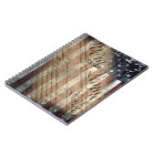 私達人々のヴィンテージ産業米国の旗のノート ノートブック (左側)