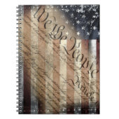 私達人々のヴィンテージ産業米国の旗のノート ノートブック (正面)
