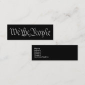 私達人々の白いプロフィールカード スキニー名刺 (正面/裏面)