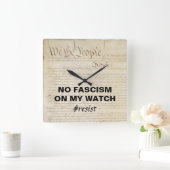 私達人々私の腕時計のファシズム無し スクエア壁時計 (ホーム)