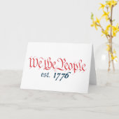 私達人々米国東部標準時刻。 1776年 カード (黄色い花)