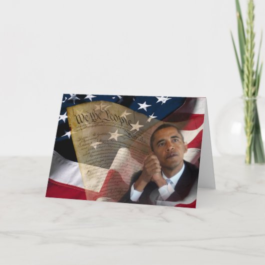 私達人々…バラック・オバマ及び憲法 カード (正面)