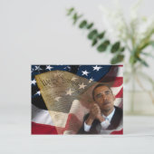 私達人々…バラック・オバマ及び憲法 ポストカード (スタンド正面)