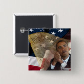 私達人々…バラック・オバマ及び憲法 缶バッジ (正面&裏面)