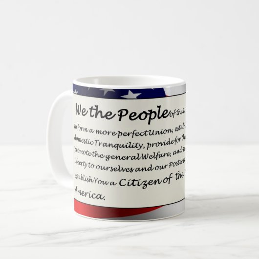 "私達人々…" 歓迎された新しい市民 コーヒーマグカップ (正面左)