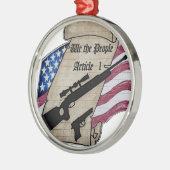 (私達人々)記事1の第2修正銃 メタルオーナメント (左)