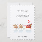 私達待っているサンタHo! Ho! Ho! 冬休み 招待状 (裏面)