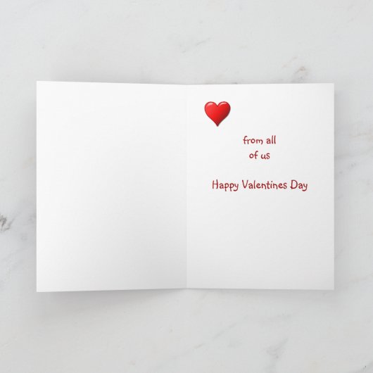 私達皆からおもしろいなアライグマのバレンタイン シーズンカード (内部)