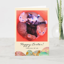 私達皆からのカスタムな写真のハッピーイースター シーズンカード
