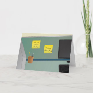 私達皆からのハッピーバースデー、! オフィスのキュービクル カード