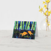 私達皆からの水のNoroozの金魚、 カード (黄色い花)