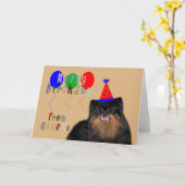 私達皆からの誕生日挨拶状 カード (黄色い花)