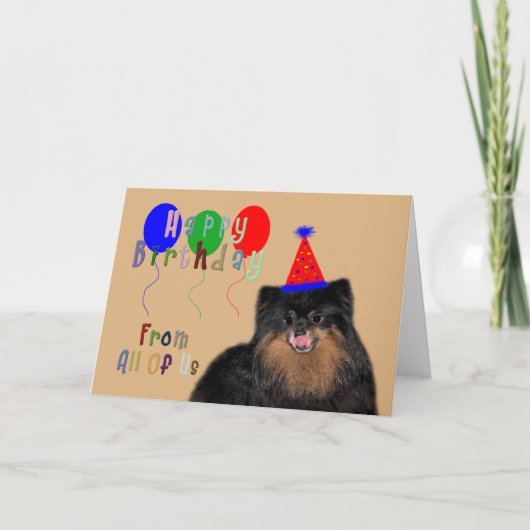 私達皆からの誕生日挨拶状 カード (正面)