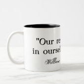 私達自身のoft私達の治療うそ-シェークスピア--をするため ツートーンマグカップ (左)