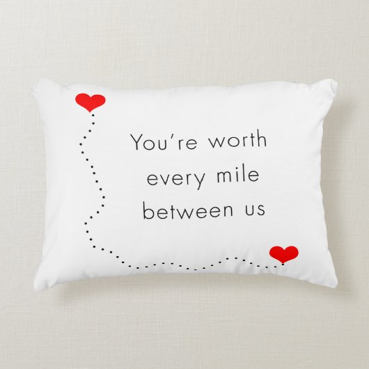 私達間のあらゆるマイルの価値を持つミニマリスト"あなたは" アクセントクッション (正面)