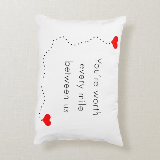 私達間のあらゆるマイルの価値を持つミニマリスト"あなたは" アクセントクッション (裏面(縦))