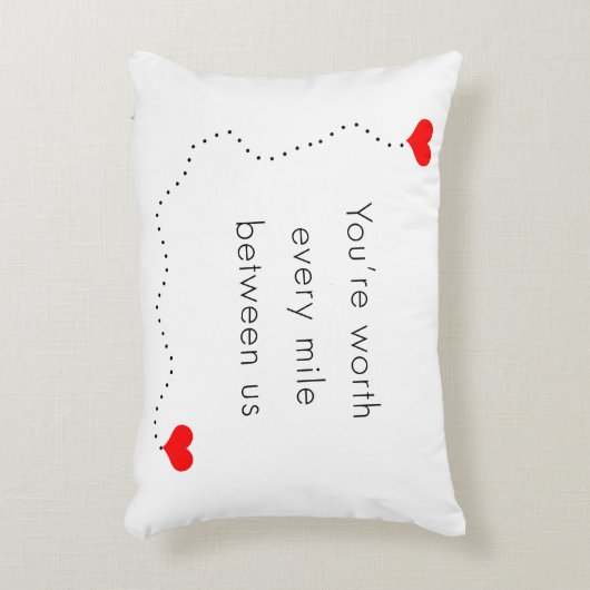 私達間のあらゆるマイルの価値を持つミニマリスト"あなたは" アクセントクッション (正面(垂直))