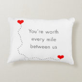 私達間のあらゆるマイルの価値を持つミニマリスト"あなたは" アクセントクッション (裏面)