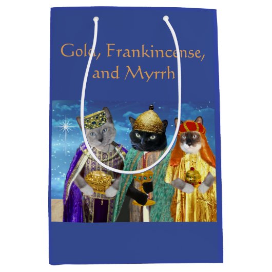 私達3人の王ギフトバッグ ミディアムペーパーバッグ (正面)