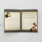 私達3人の王-パーソナライズなアールデコのクリスマス シーズンカード (内部)