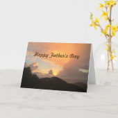 "私達"からの父の日の日の出挨拶状 カード (黄色い花)