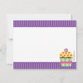 私達"ハート"のカップケーキのメッセージカード ノートカード (裏面)