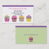 私達"ハート"のカップケーキの名刺 名刺 (正面/裏面)