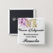 私達Edgewaterの女性 缶バッジ (正面&裏面)