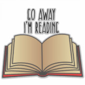 私遠くにの本読好おもしろい司書 シール (正面)