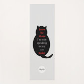 私離れだけ話で猫モノグラム ヨガマット (正面)