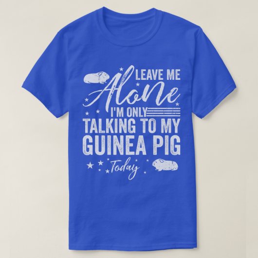 私離れは一人でモルモットと話しかけている Tシャツ (デザイン正面)