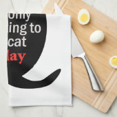 私離れは今は自分の猫に話しか行かない キッチンタオル (四つ折り)