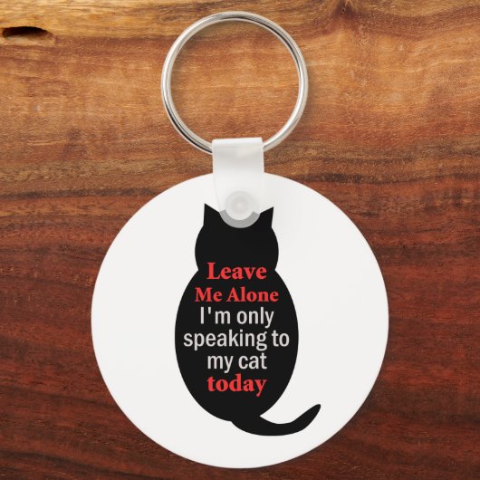 私離れは今は自分の猫に話しか行かない キーホルダー (正面)