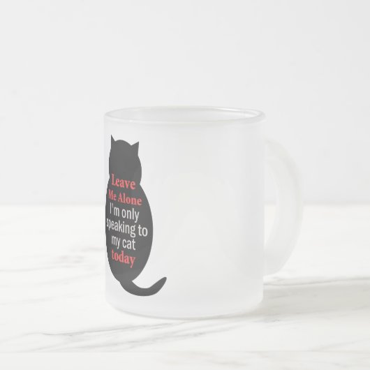 私離れは今は自分の猫に話しか行かない フロストグラスマグカップ (正面右)