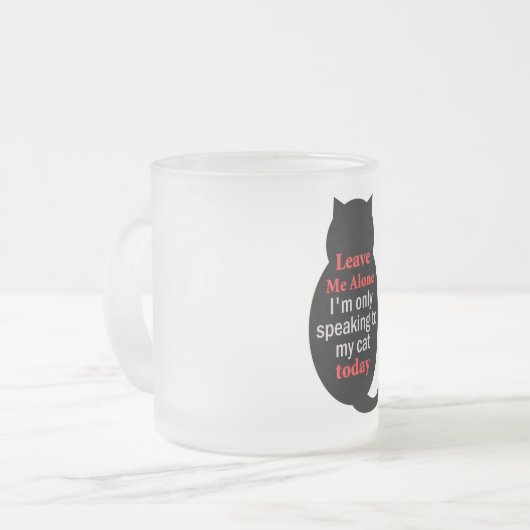 私離れは今は自分の猫に話しか行かない フロストグラスマグカップ (正面左)