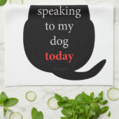 私離れは今日は犬話にしか行けない キッチンタオル (折り畳み)