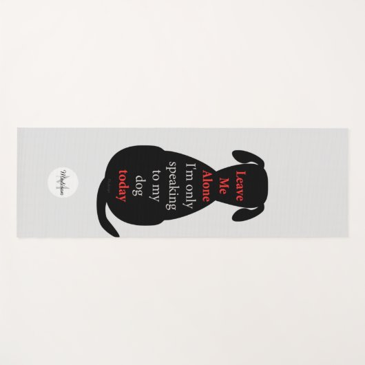 私離れは私の犬のモノグラムに話のみ私の一人 ヨガマット (正面(横))