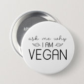 私頼がビーガン 缶バッジ (正面&裏面)