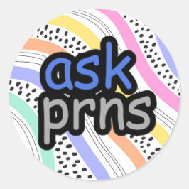 私頼の代名詞のステッカー ラウンドシール