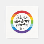 私頼の代名詞は？ スタンダードカクテルナプキン (正面)