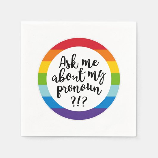 私頼の代名詞は？ スタンダードカクテルナプキン (正面)