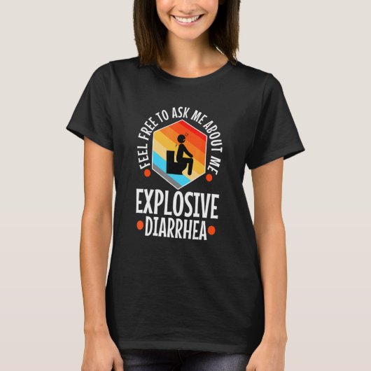 私頼の激しい下痢について Tシャツ (正面)
