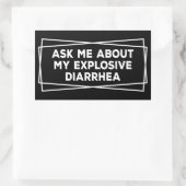 私頼の爆発的な下痢ヴィンテージについておもしろい 長方形シール (バッグ)