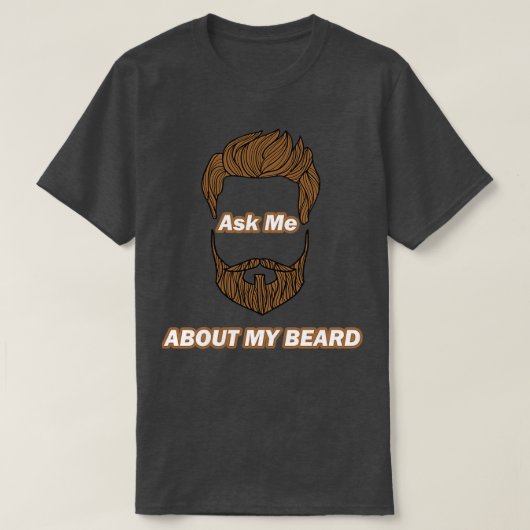 私頼の髭の可愛いおもしろいひげギフトについて Tシャツ (デザイン正面)