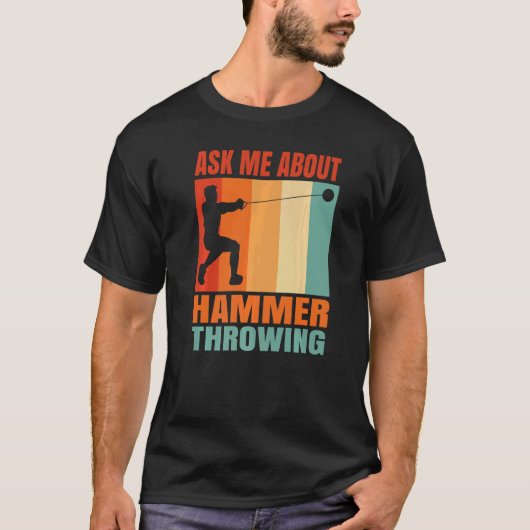 私頼はハンマー投げについて Tシャツ (正面)