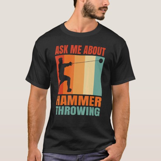 私頼はハンマー投げについて Tシャツ (正面)