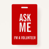 私頼はボランティアの私 バッジ (正面)