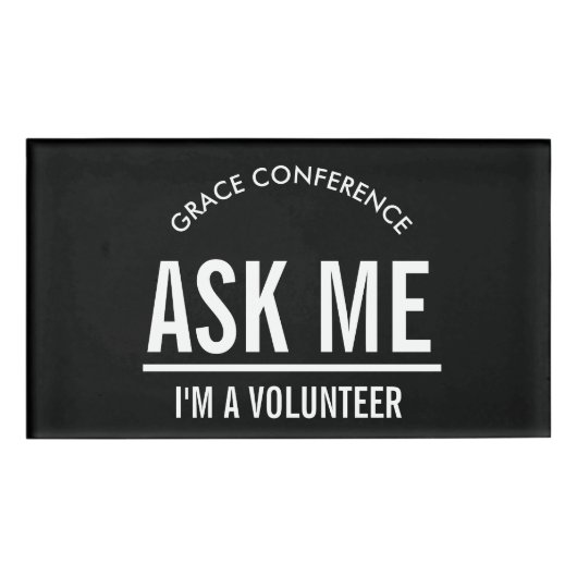 私頼はボランティ名タグだ 名札 (正面)