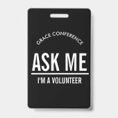 私頼はボランティIDバッジだ バッジ (Back)